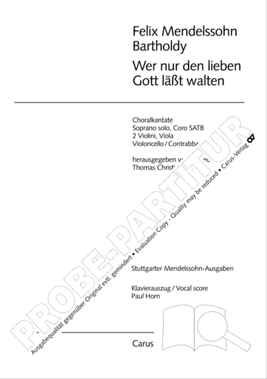 All those who seek God's sov'reign guidance (Wer nur den lieben Gott lasst walten) 4-Part scores gallery preview page 2