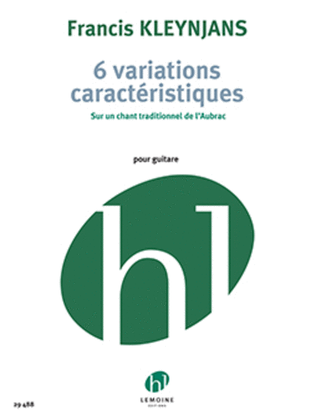 Book cover for Variations caracteristiques sur un chant traditionnel de l'Aubrac (6)