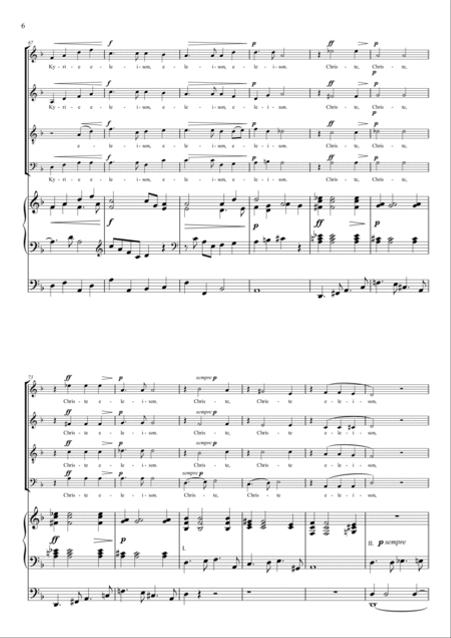 Requiem Op. 48 (Version for Soprano and Baritone solo, Mixed voices and Organ) Choir scores gallery preview page 6