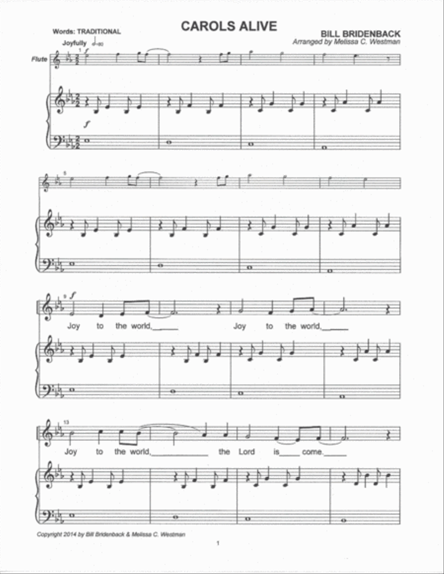 Carols Alive Choir scores gallery preview page 1