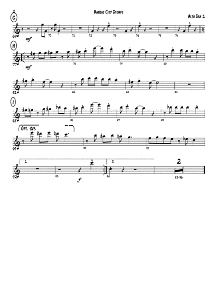 Kansas City Stomps - All Parts Jazz Ensemble scores gallery preview page 2