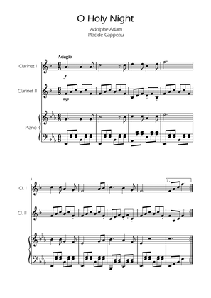 O Holy Night - Clarinet Duet w/ Piano