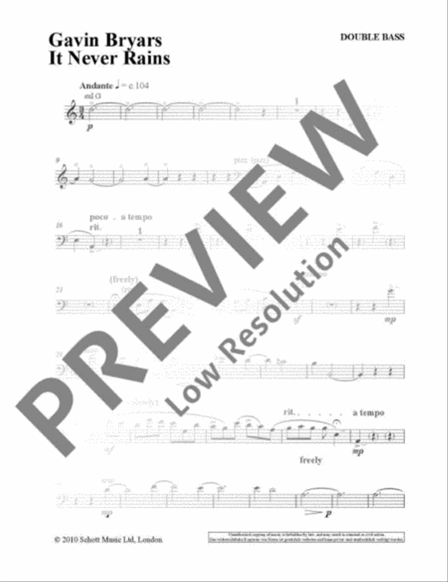 It Never Rains Cello scores gallery preview page 20