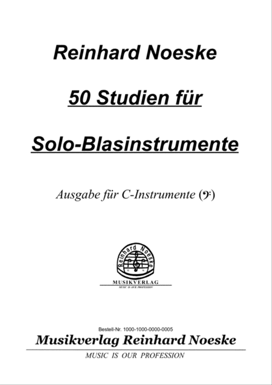 50 Studien für Solo-Blasinstrumente - Ausgabe für C-Instrumente (Bassschlüssel) Small Ensemble scores gallery preview page 3