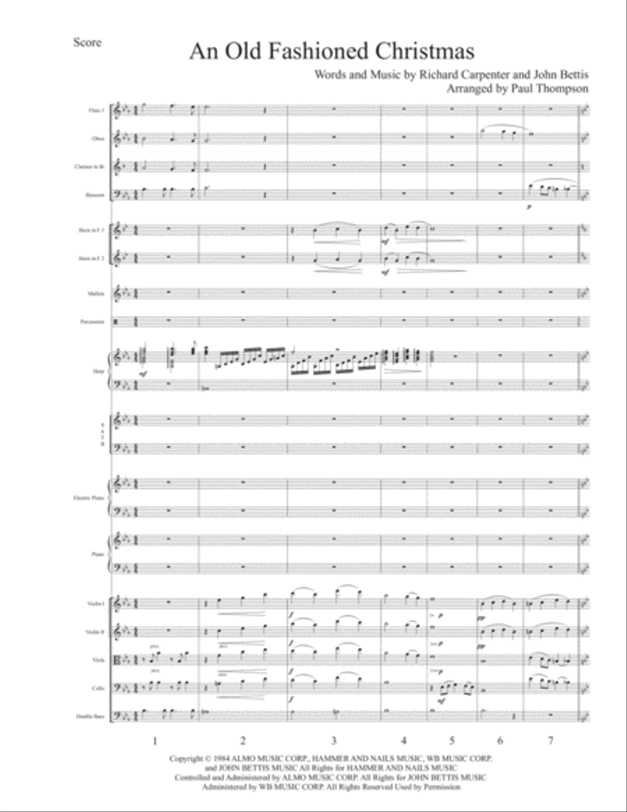 An Old Fashioned Christmas 4-Part scores gallery preview page 1