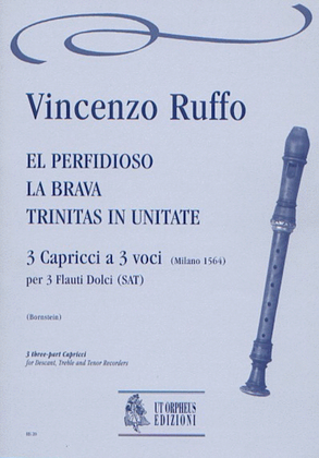El Perfidioso, La Brava, Trinitas in Unitate. 3 three-part Capricci for Descant, Treble and Tenor Recorders