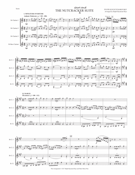 THE NUTCRACKER (short and) SUITE - for clarinet quartet image number null