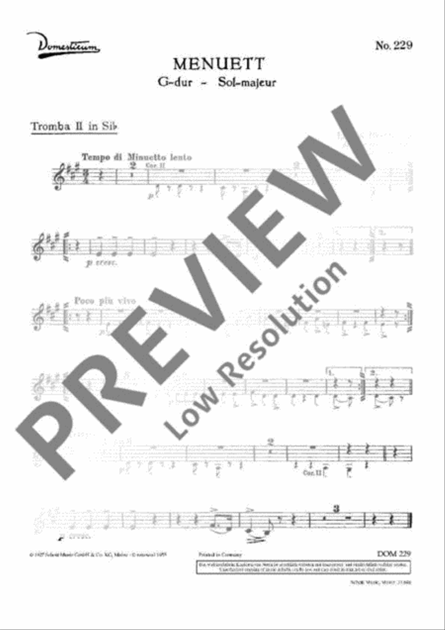 Menuet G Major Menuet G Major Orchestra scores gallery preview page 4