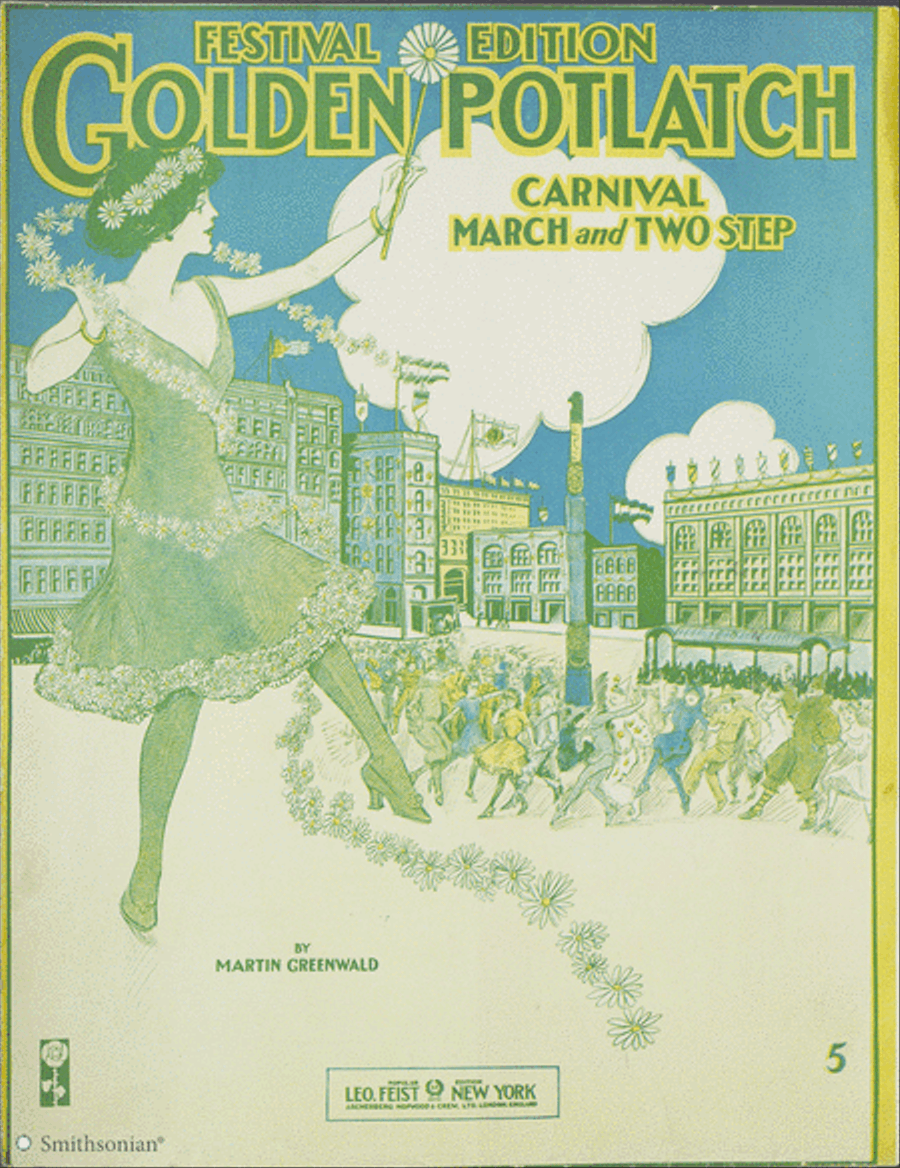 Golden Potlatch Carnival March and Two Step Piano Solo scores gallery preview page 1