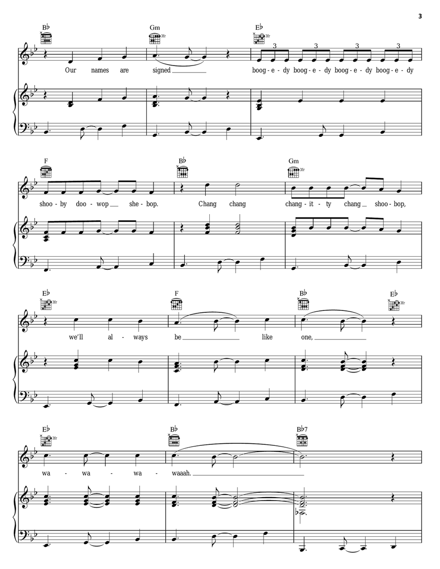 We Go Together (from Grease) Piano, Vocal, Guitar scores gallery preview page 3