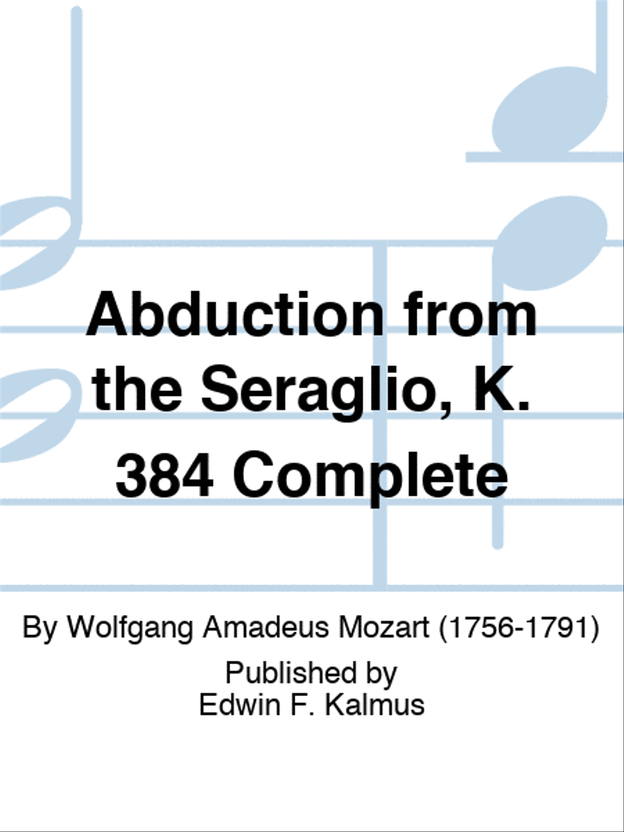 Abduction from the Seraglio, K. 384 Complete Choir scores gallery preview page 1
