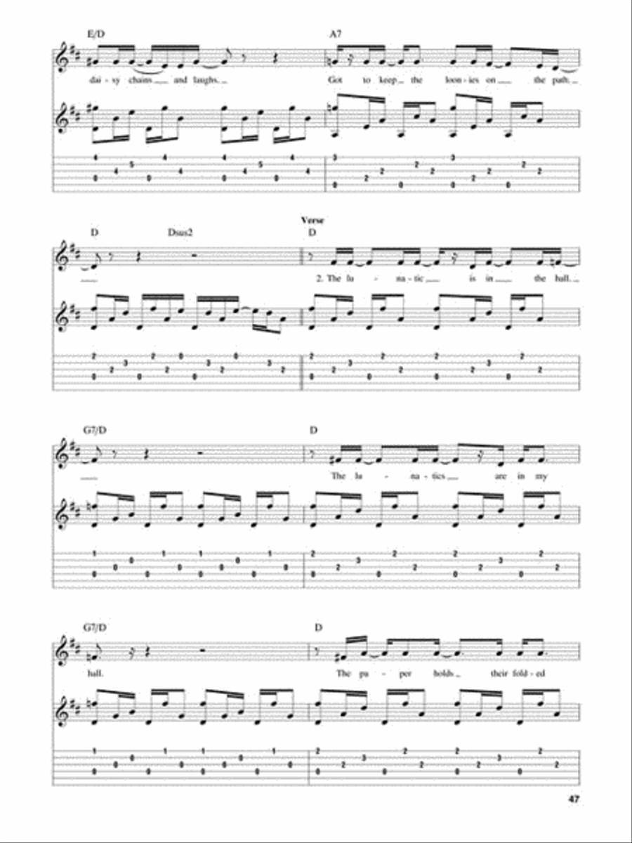 Pink Floyd – Dark Side of the Moon Guitar Tablature scores gallery preview page 7