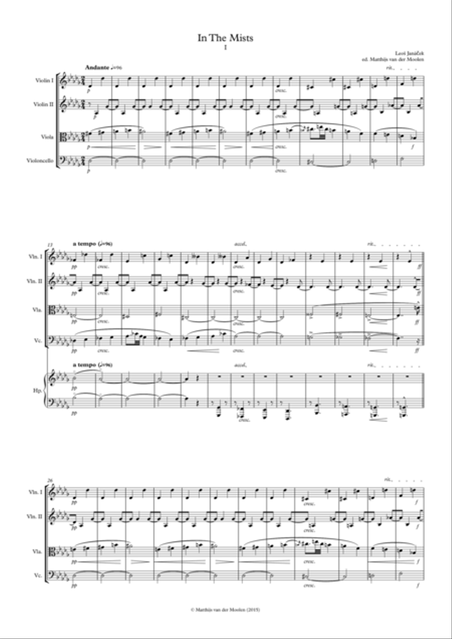 In the mists (V mlhách) Chamber Orchestra scores gallery preview page 1