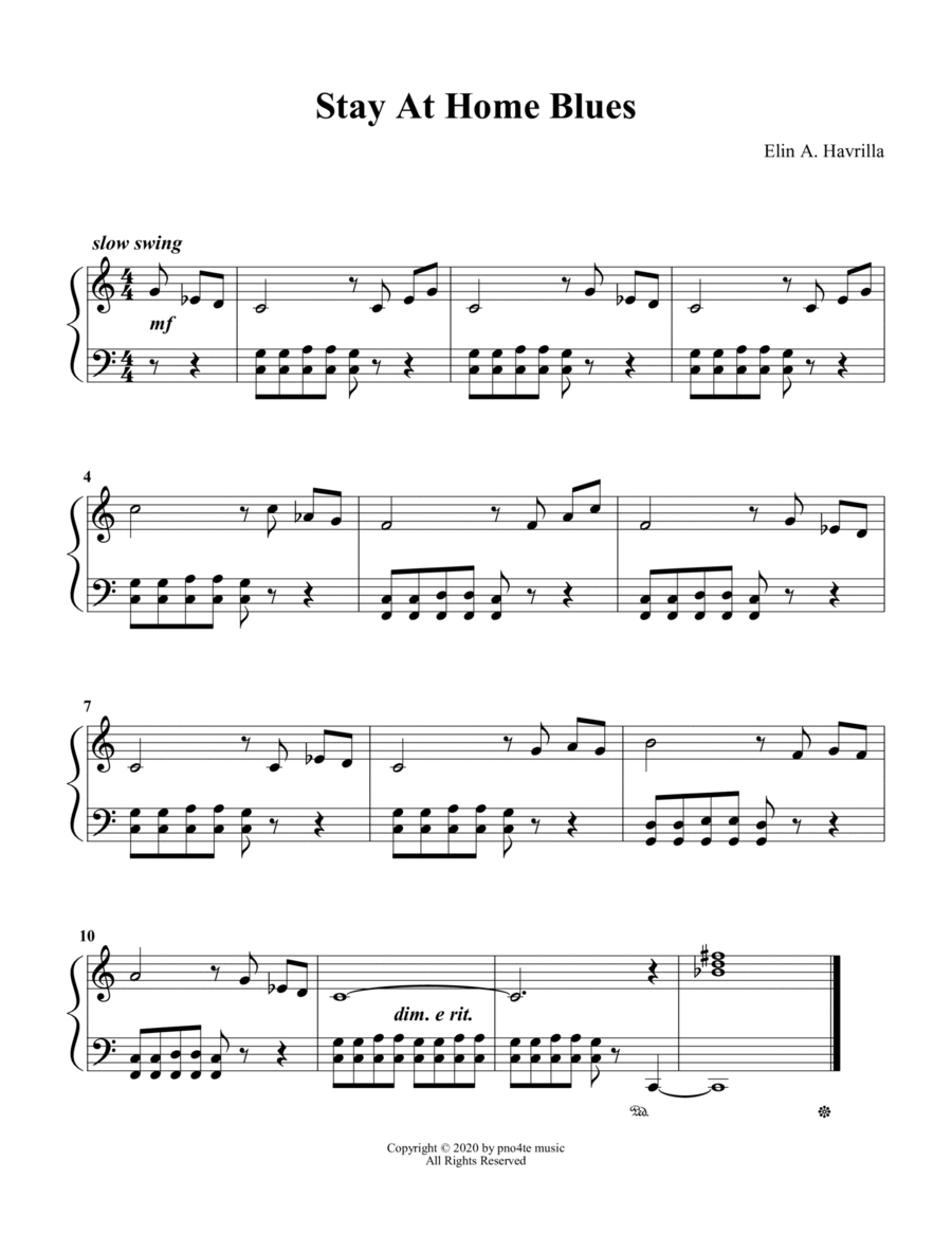 Stay at Home Blues Piano Method scores gallery preview page 1