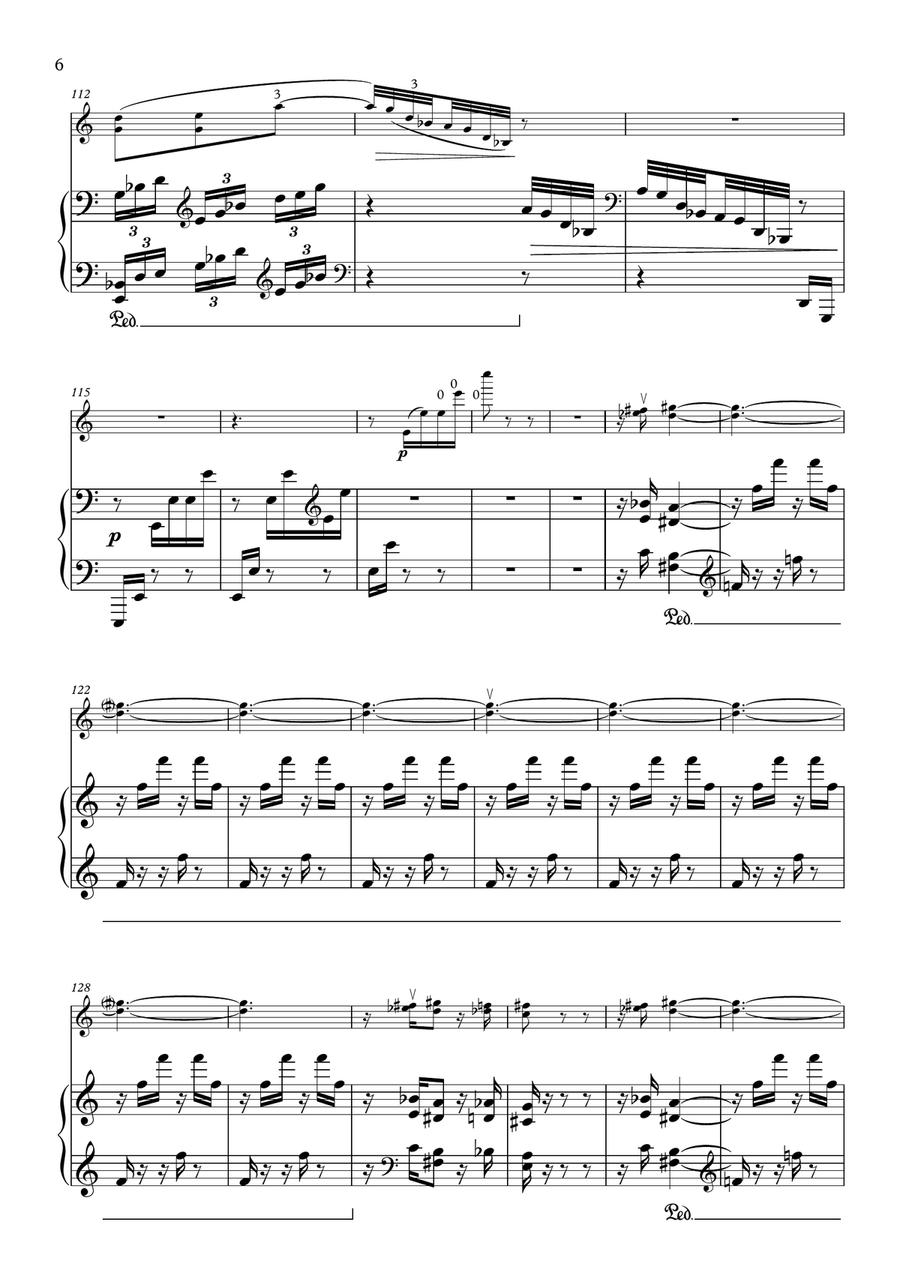 Ravel Gaspard de la Nuit: Scarbo Violin Solo scores gallery preview page 6