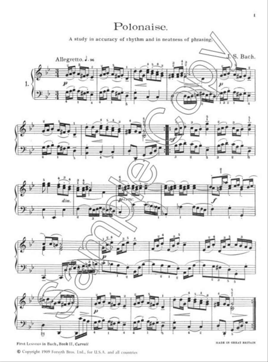 First Lessons in Bach Book 2 Piano Solo scores gallery preview page 2