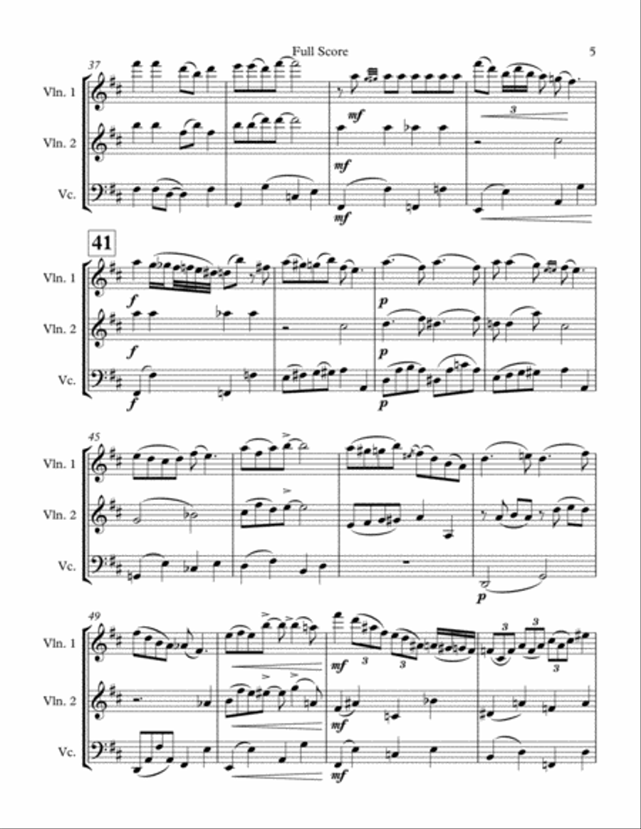 Ain't Misbehavin' String Trio scores gallery preview page 5