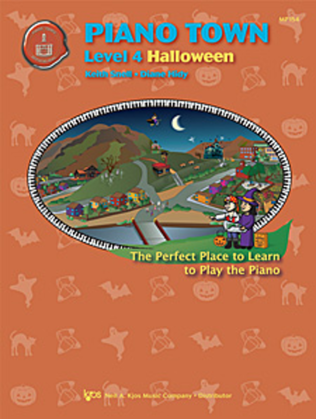 Book cover for Piano Town Halloween, Level Four
