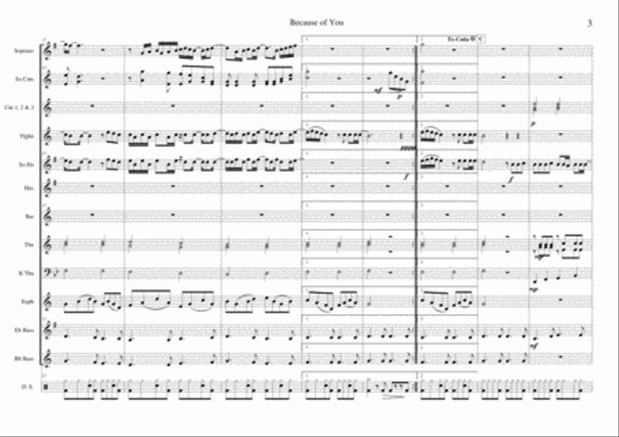 Because Of You Because Of You Small Ensemble scores gallery preview page 3