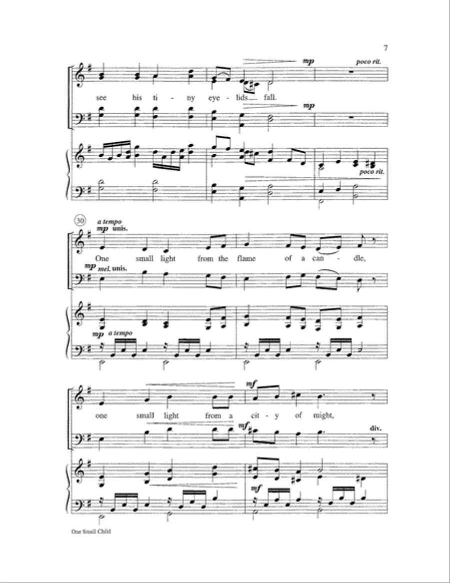 One Small Child Choir scores gallery preview page 7