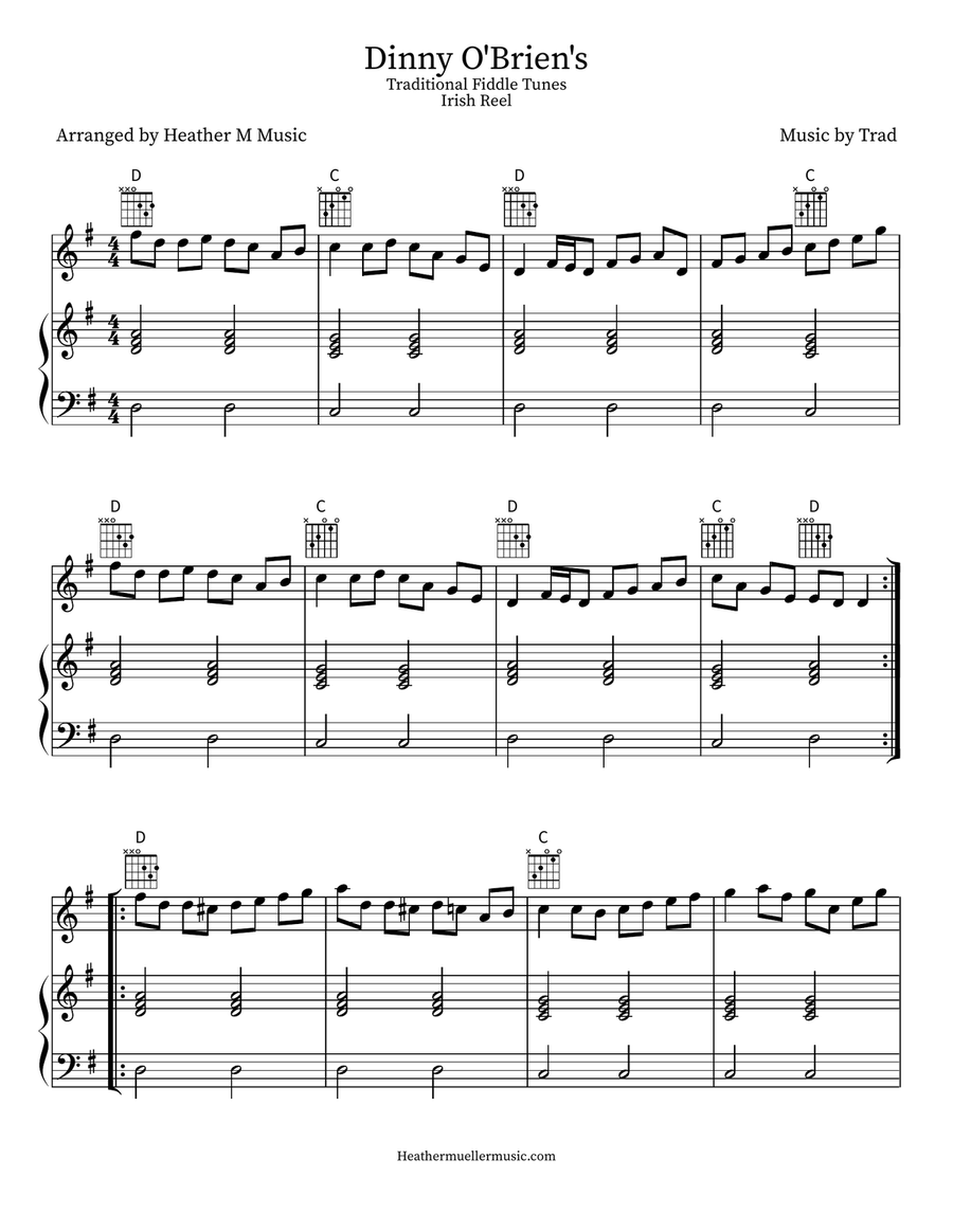 Dinny O'Brien's Violin Solo scores gallery preview page 1