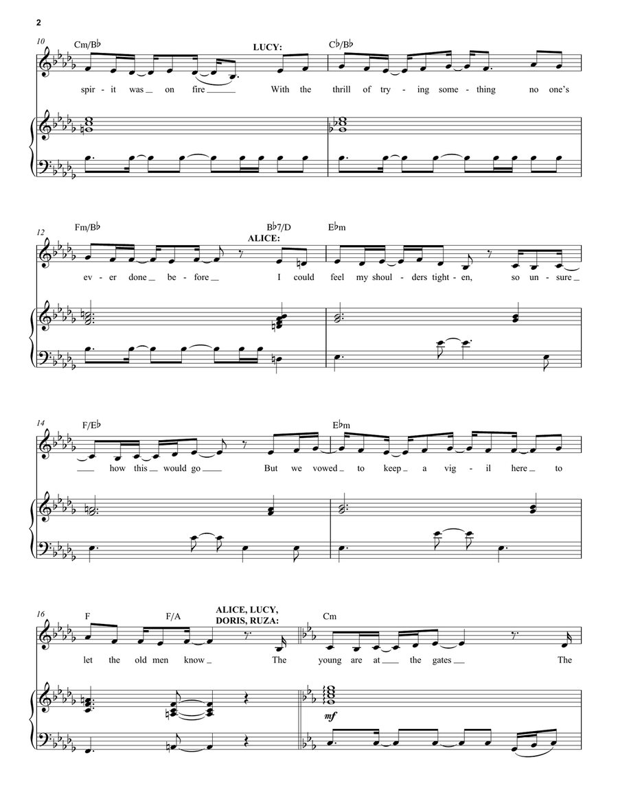 The Young Are At The Gates (from Suffs) Voice scores gallery preview page 2