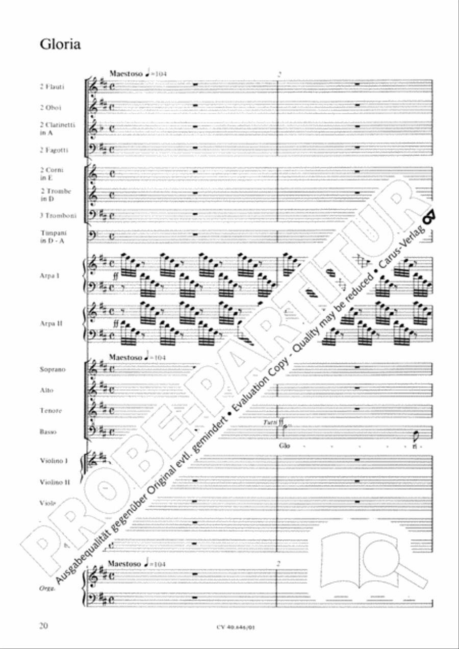 Mass in A Major (2 versions) STB scores gallery preview page 31