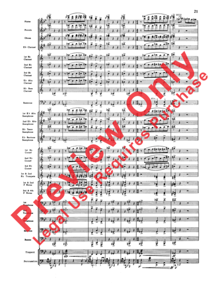 Third Suite (I. March, II. Waltz, III. Rondo) Concert Band scores gallery preview page 23