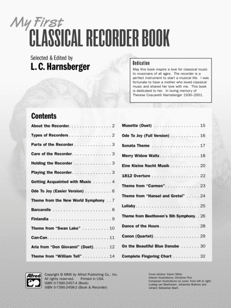 My First Classical Recorder Book