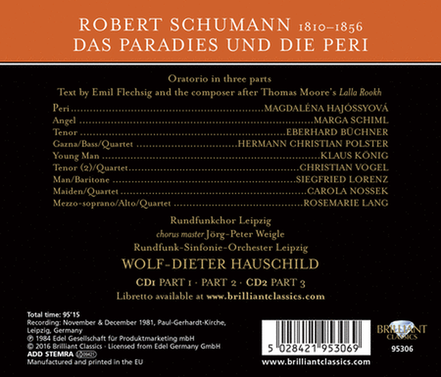 Schumann: Das Paradies und Die Peri, Op.50