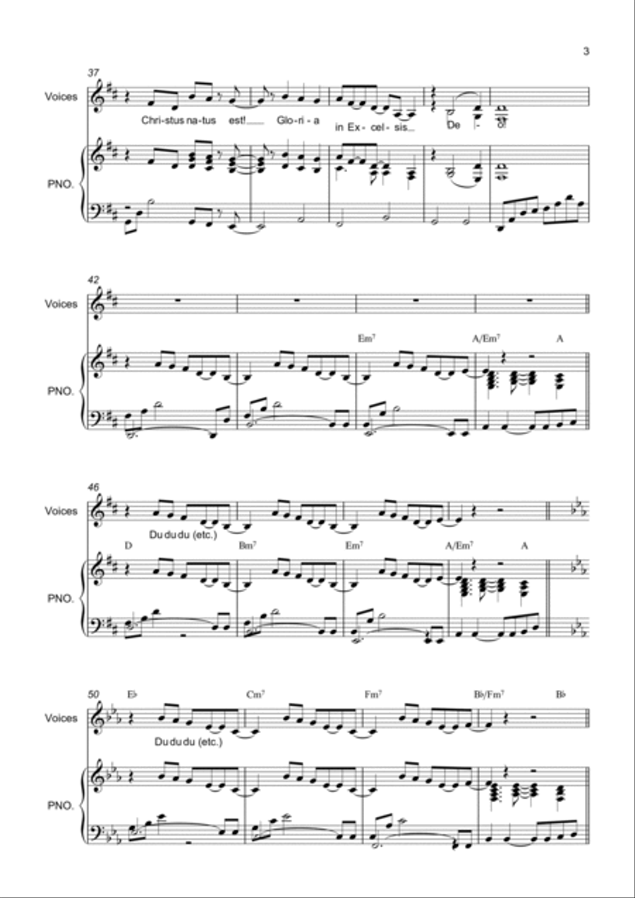 Hodie (Hodie Christus Natus Est) 2-Part scores gallery preview page 3