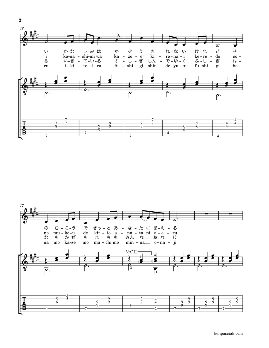 Itsumo Nandodemo (always With Me) Acoustic Guitar scores gallery preview page 4
