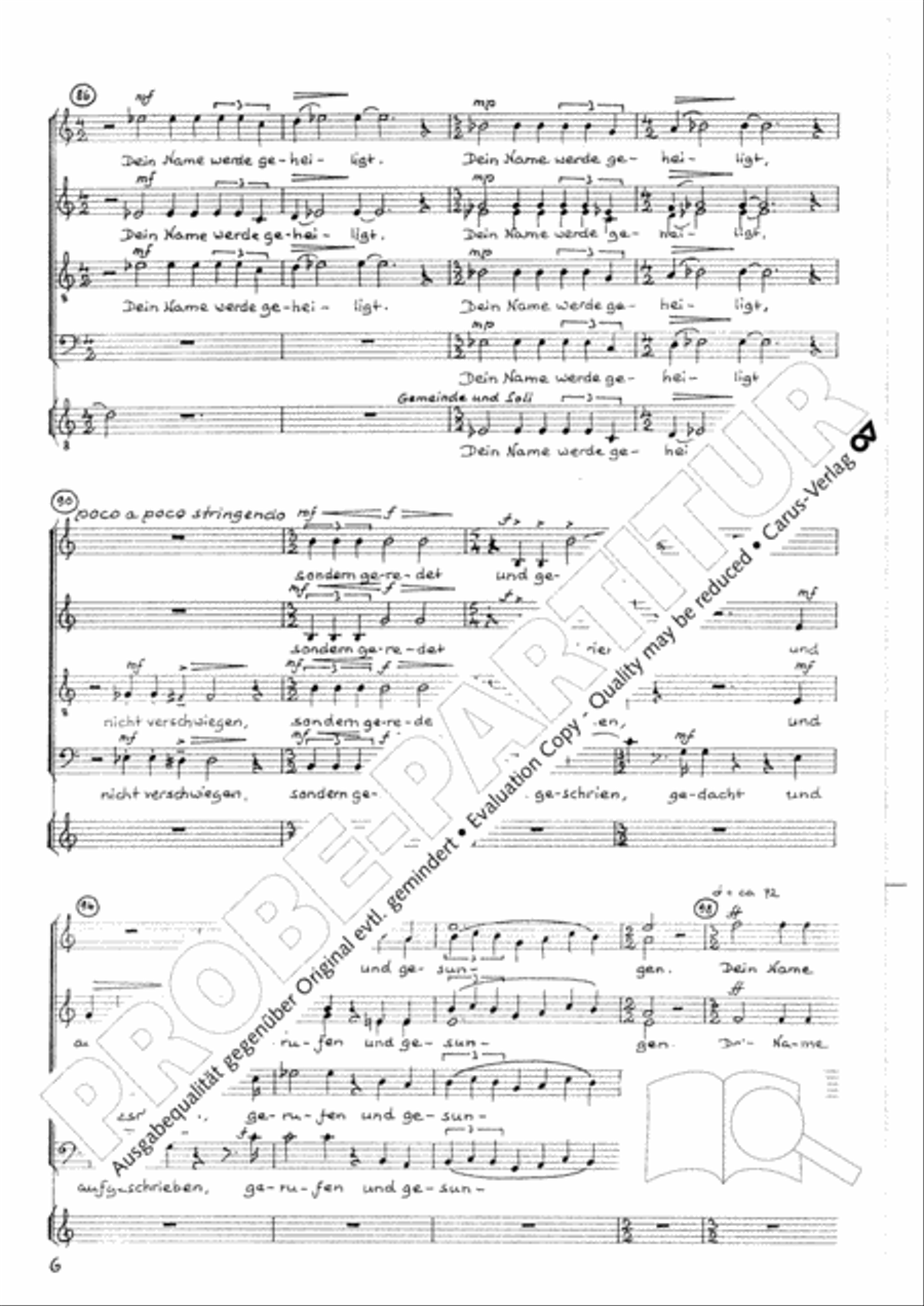Namen-Gottes-Litanei Mixed Choir scores gallery preview page 7