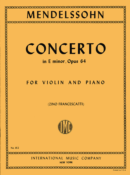 Concerto in E minor, Op. 64 (FRANCESCATTI)