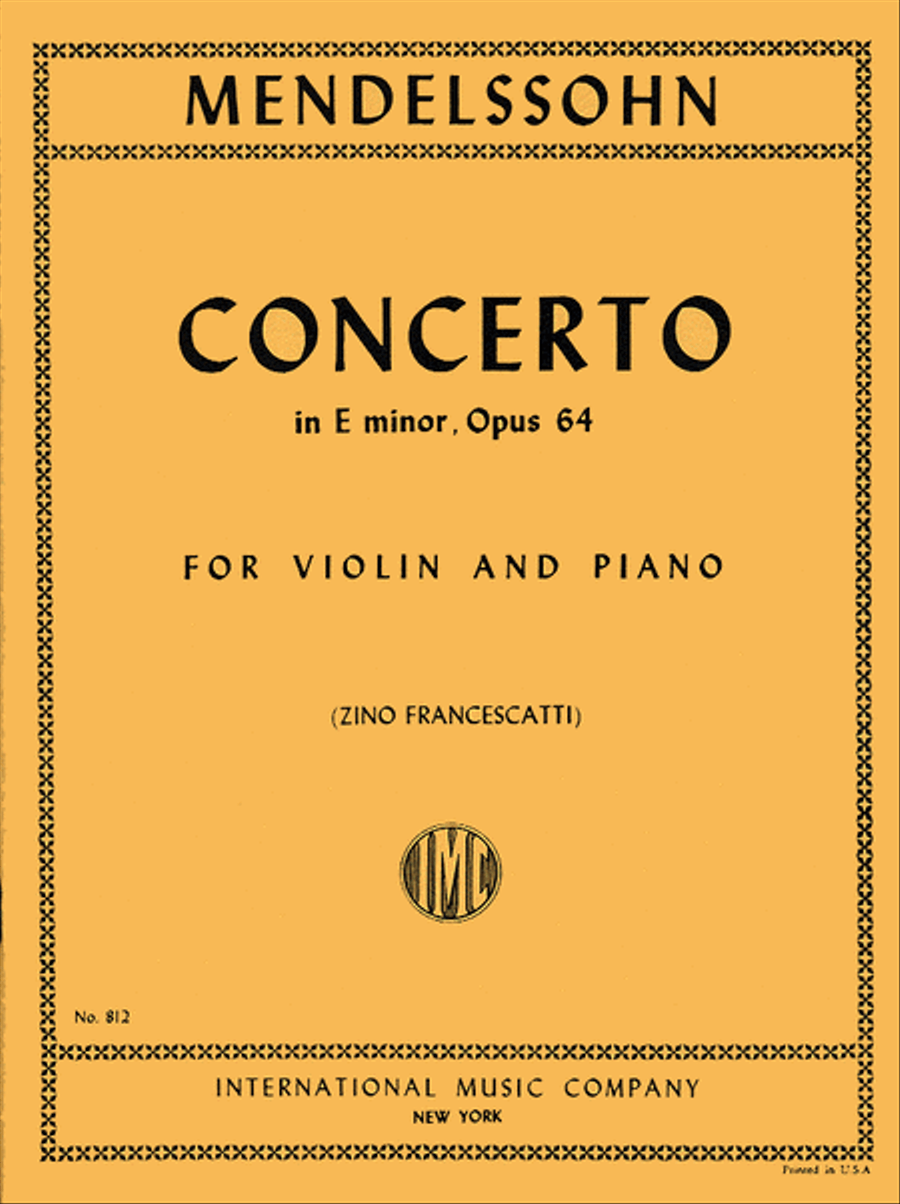 Book cover for Concerto in E minor, Op. 64