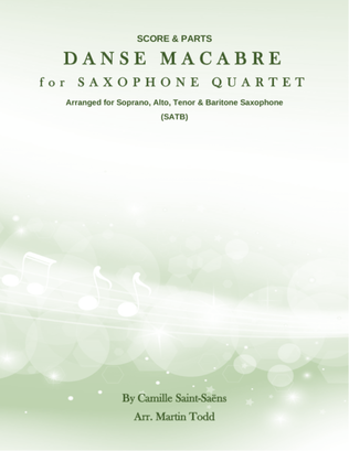 Book cover for Danse Macabre for Saxophone Quartet (SATB)