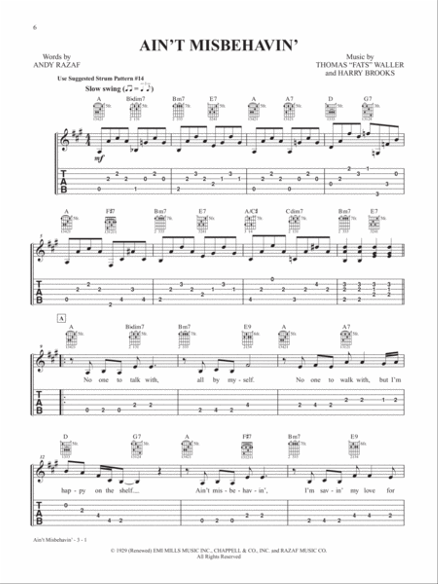 Alfred's Easy Guitar Songs -- Standards & Jazz