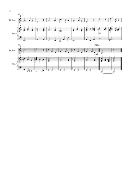 Silent Night for Descant Recorder and Piano image number null