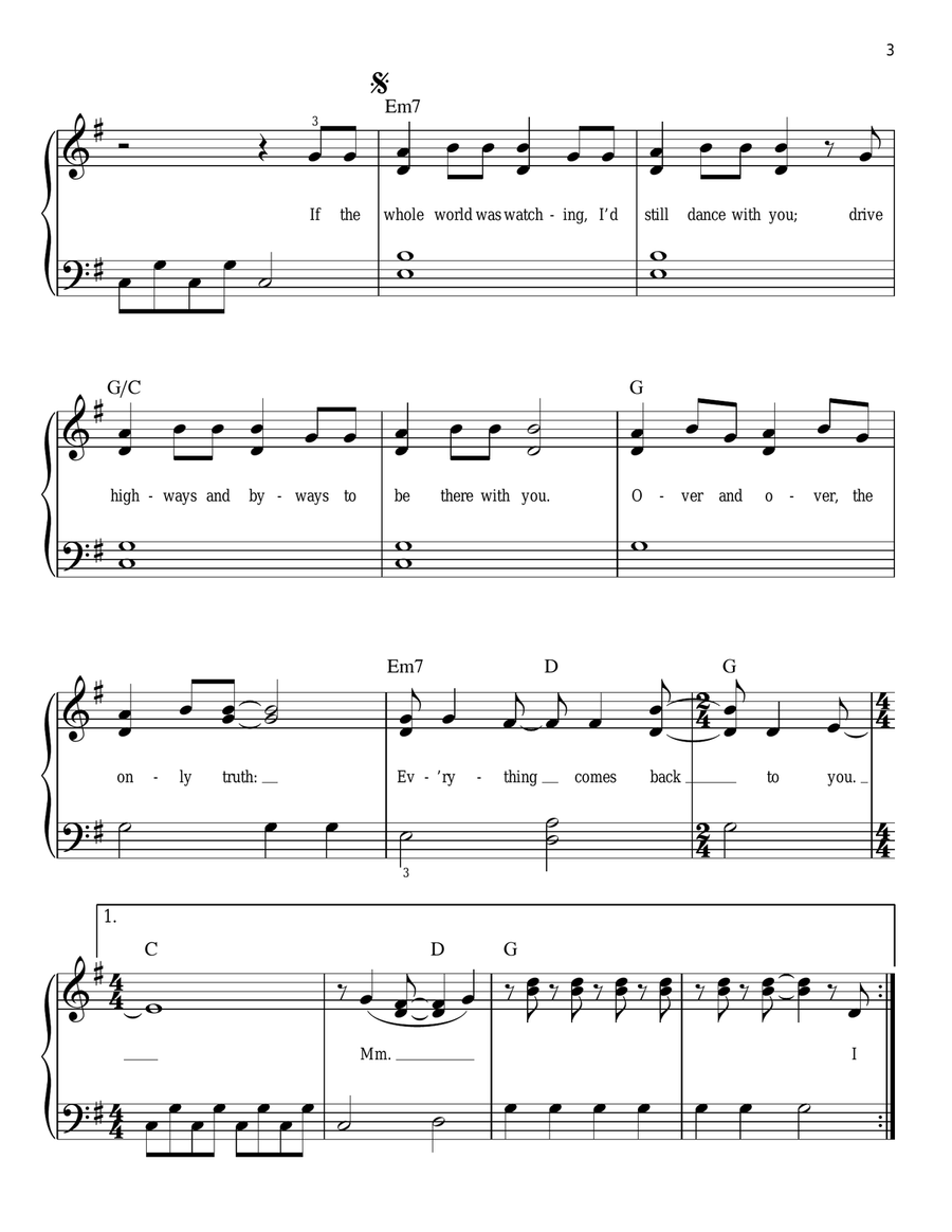This Town This Town Easy Piano scores gallery preview page 3