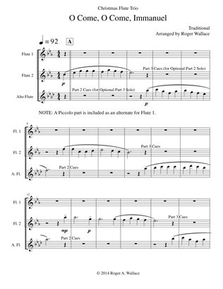 O Come, O Come, Immanuel (Emmanuel) - Flute Trio