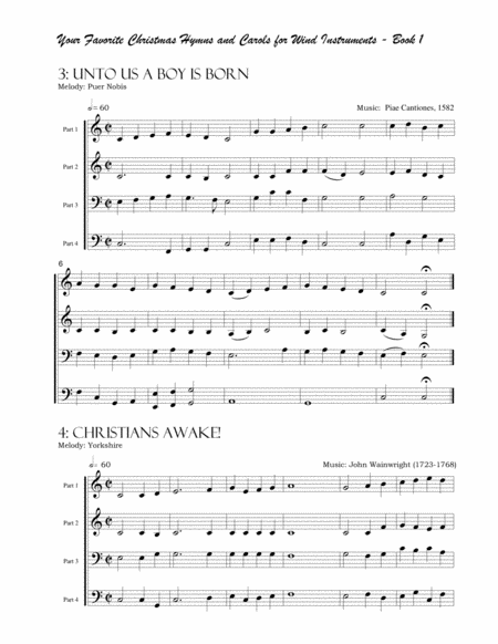 Your Favorite Christmas Hymns and Carols for Wind Instruments Book 1 by Various Concert Band - Digital Sheet Music
