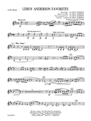 Leroy Anderson Favorites: 1st B-flat Clarinet