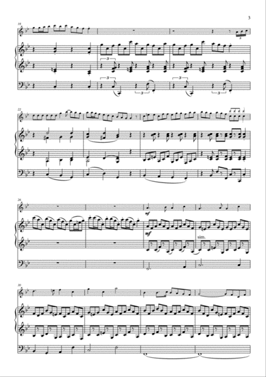 March of Joy for Trumpet & Organ Small Ensemble scores gallery preview page 3