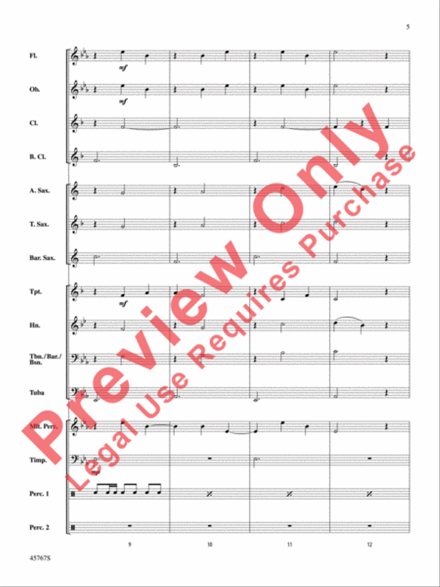 A Festival Chime Concert Band scores gallery preview page 6