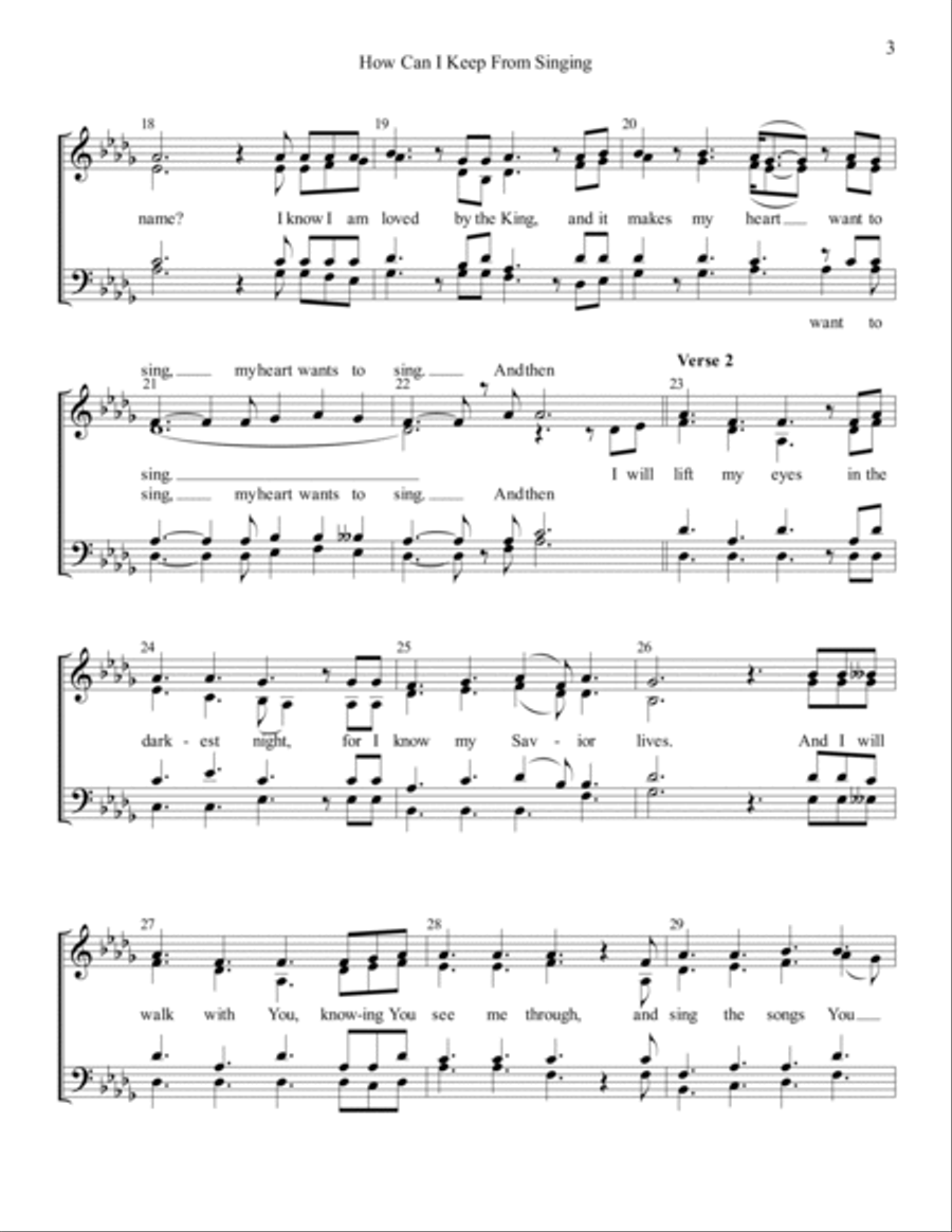 How Can I Keep From Singing 4-Part scores gallery preview page 3