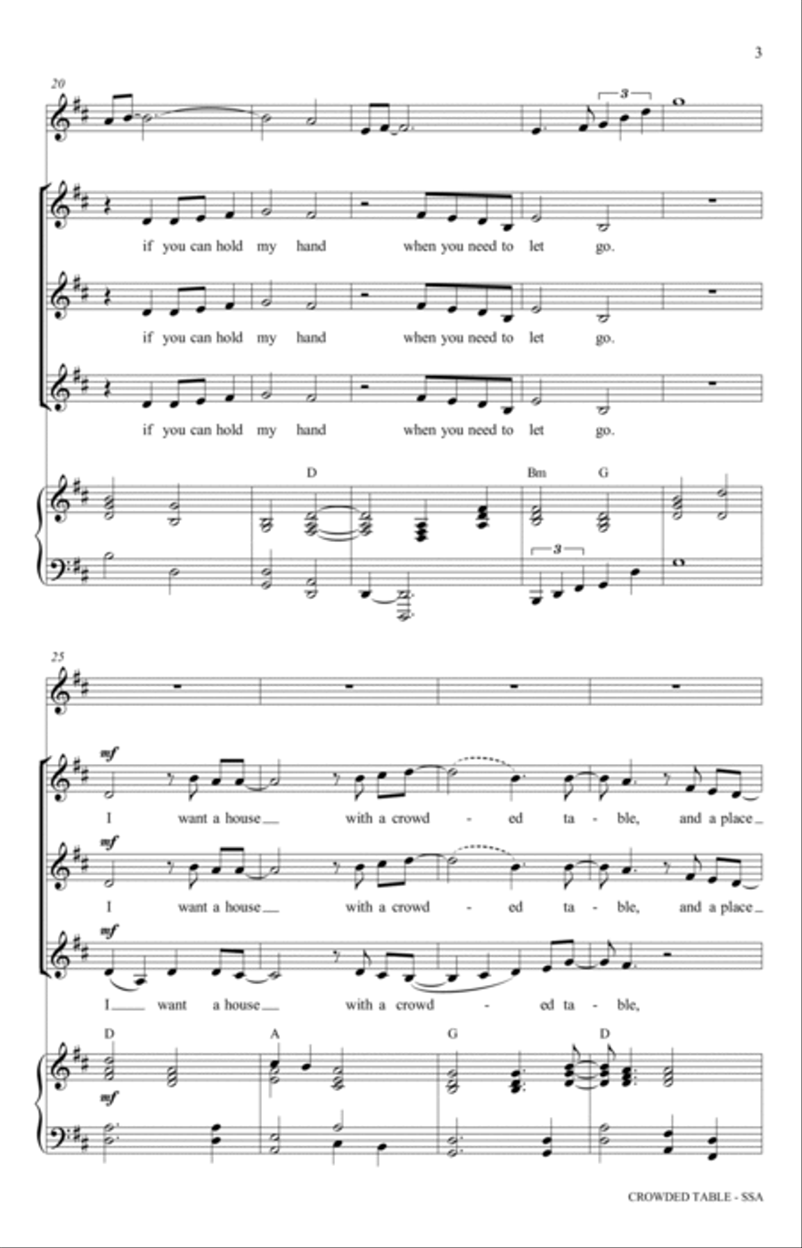 Crowded Table (arr. Andrea Ramsey) SSA scores gallery preview page 3