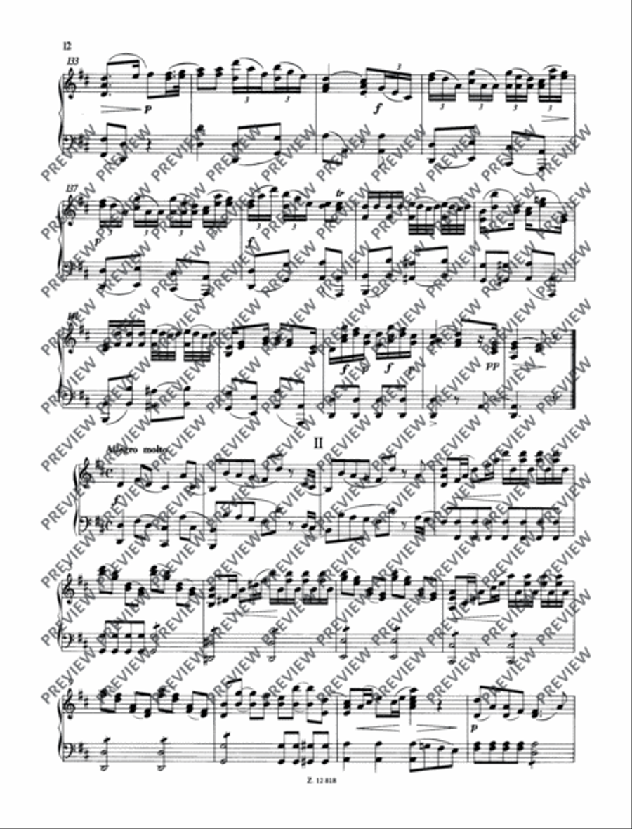 Concertino D major Piano scores gallery preview page 13