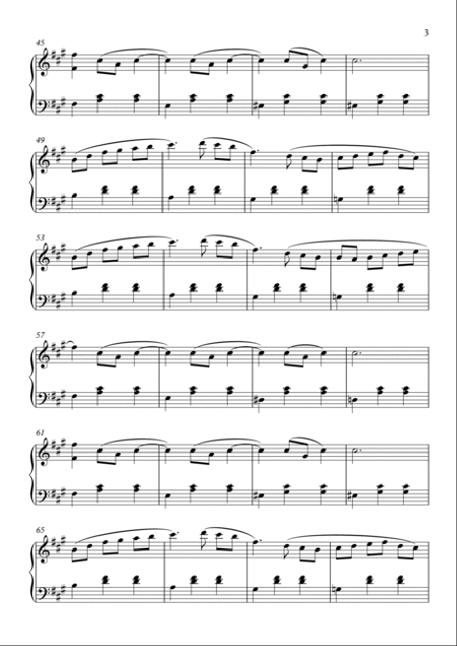 Peculiar World (Sentimental Minimalistic Piano) Easy Piano scores gallery preview page 3