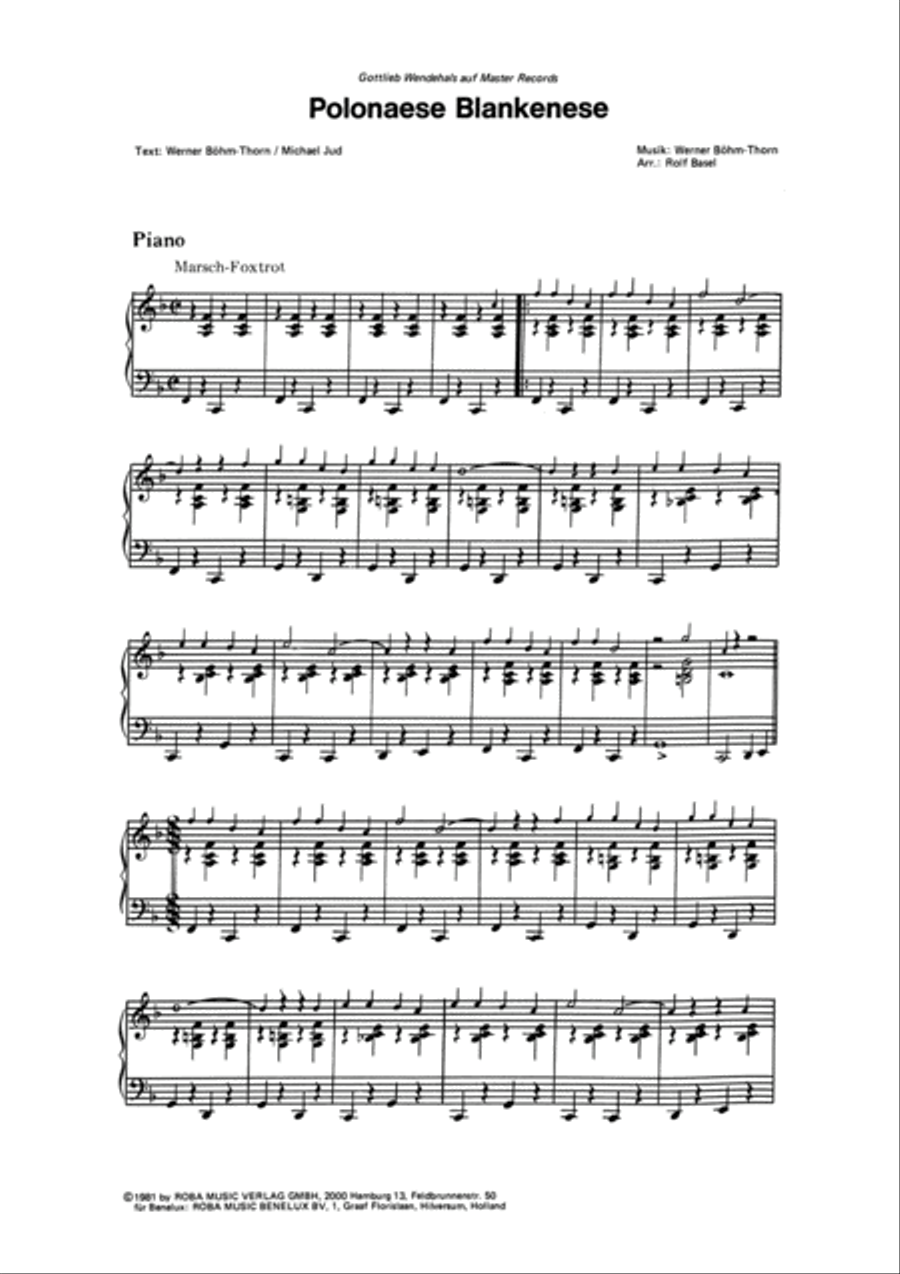 Polonaese Blankenese Tenor Saxophone scores gallery preview page 3