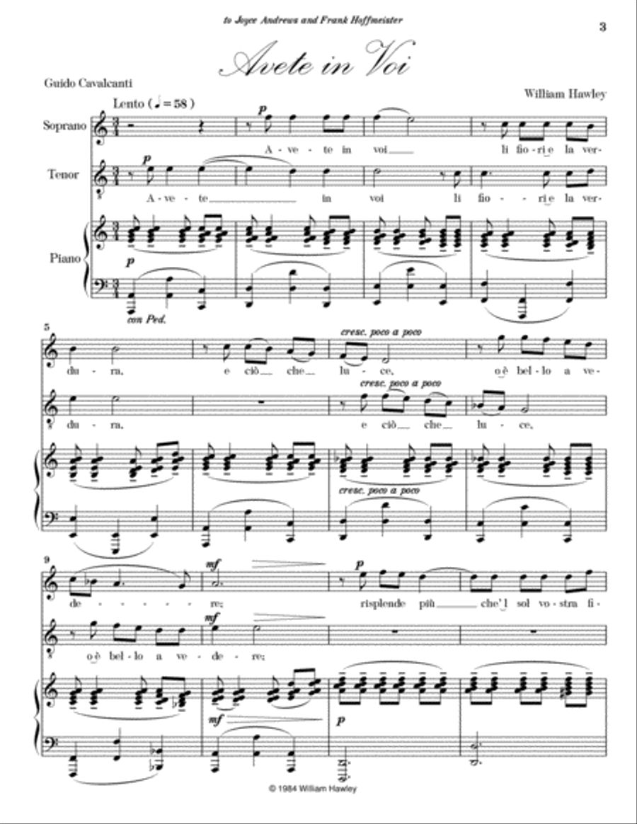 Avete in Voi Avete in Voi Vocal Duet scores gallery preview page 3